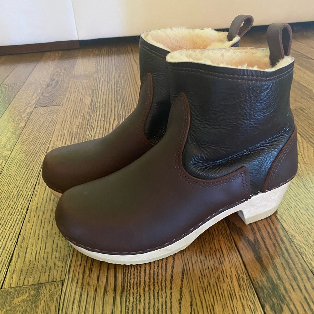 No. 6 Clog Boots, Like New, Brown, size 39, women’s
